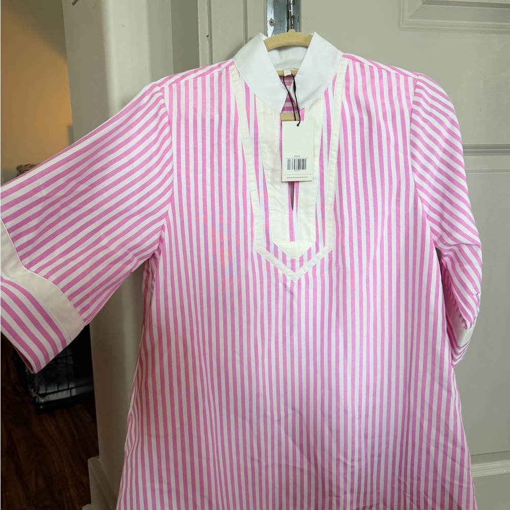 Avara Sonny Pink Striped Tunic Dress